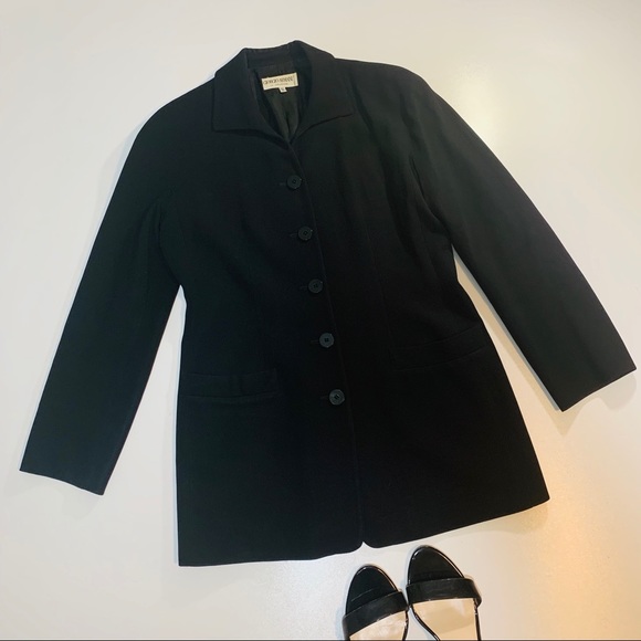 Giorgio Armani Jackets & Blazers - VTG Giorgio Armani Black Blazer Jacket Wool US 8